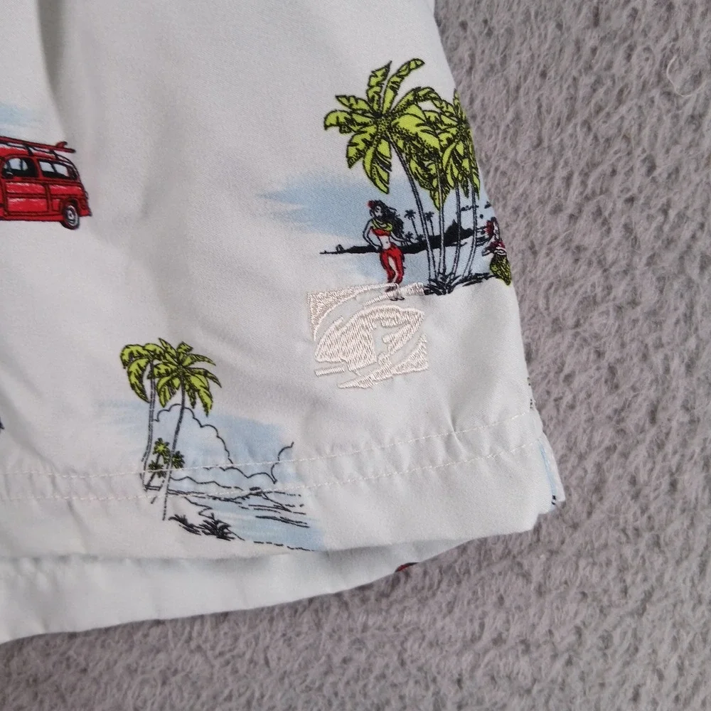 Island‎ Haze Mens Surf Wagon Palm Tree Swim Trunks XL EUC